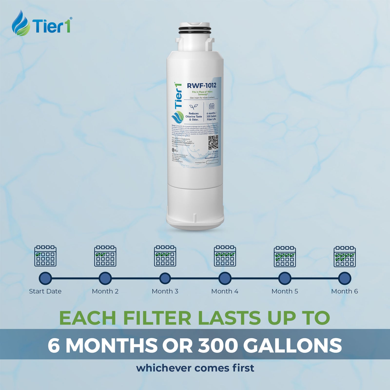 DA97-17376B / HAF-QIN/EXP Samsung Comparable Refrigerator Water Filter by Tier1