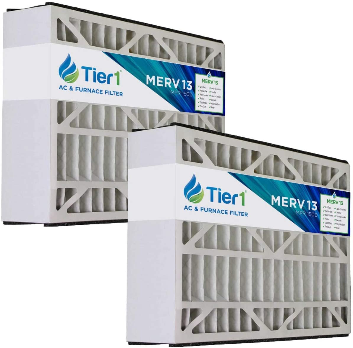 Tier1 brand replacement for Payne - 16 x 25 x 5 - MERV 13 (2-Pack) - DiscountFilterStore.com