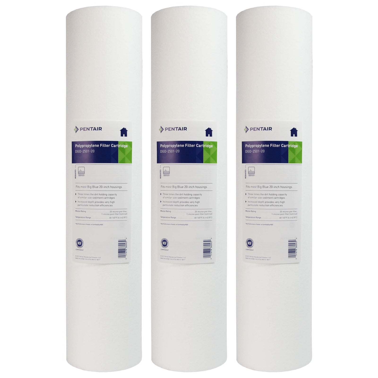 DGD-2501-20 Pentek Whole House Replacement Sediment Filter Cartridge
