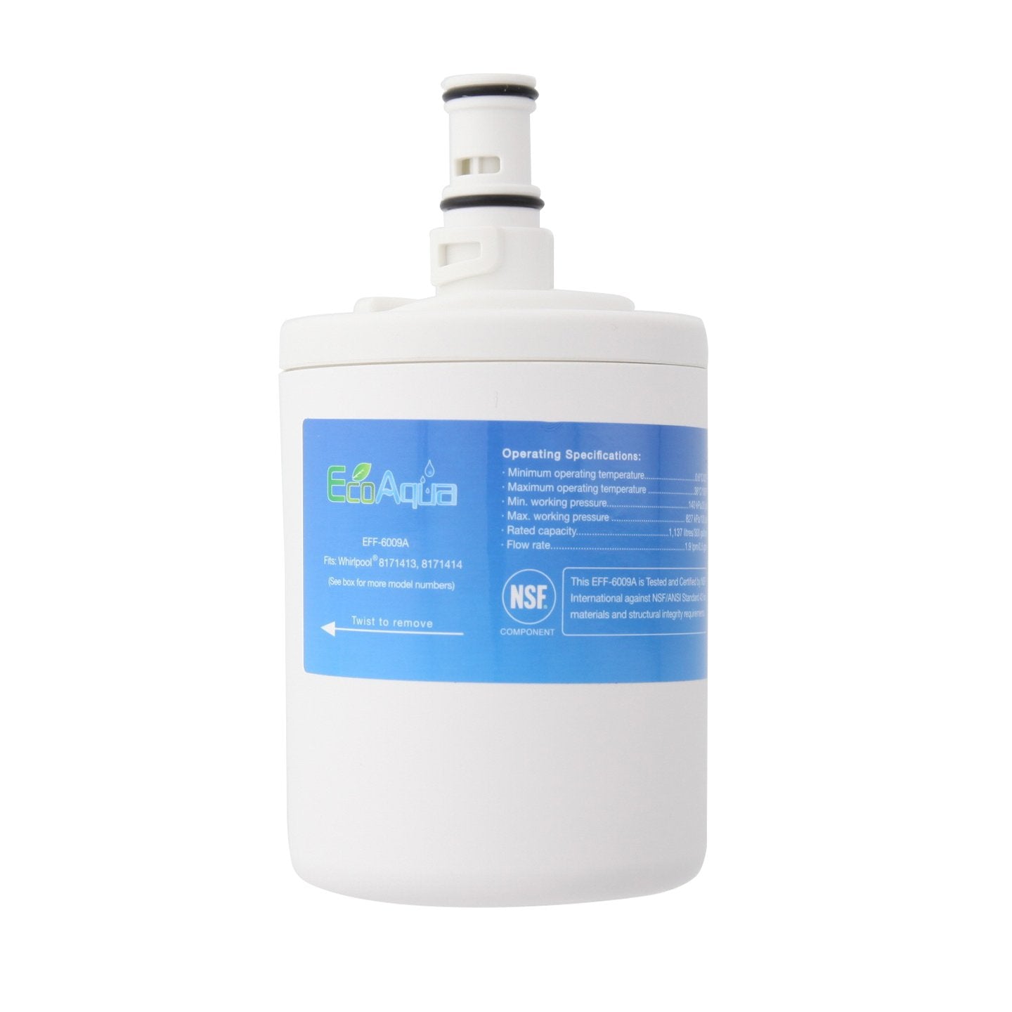 Whirlpool 81741413/8171414 Comparable Refrigerator Filter by EcoAqua (EFF-6009A) - Refrigerator Filters - 23.15 - DiscountFilterStore.com