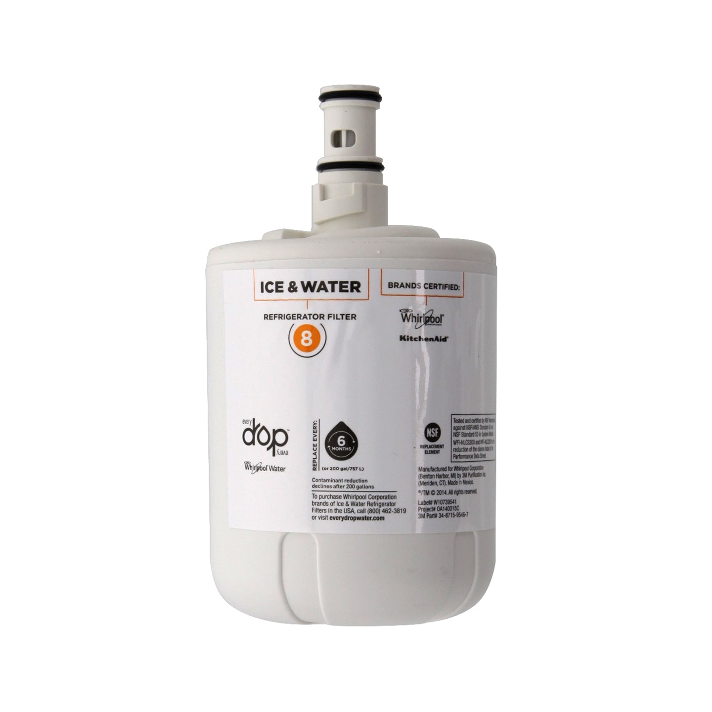Whirlpool 8171413 is now EveryDrop EDR8D1 (Filter 8) Ice and Water Refrigerator Filter - Refrigerator Filters - 49.99 - DiscountFilterStore.com