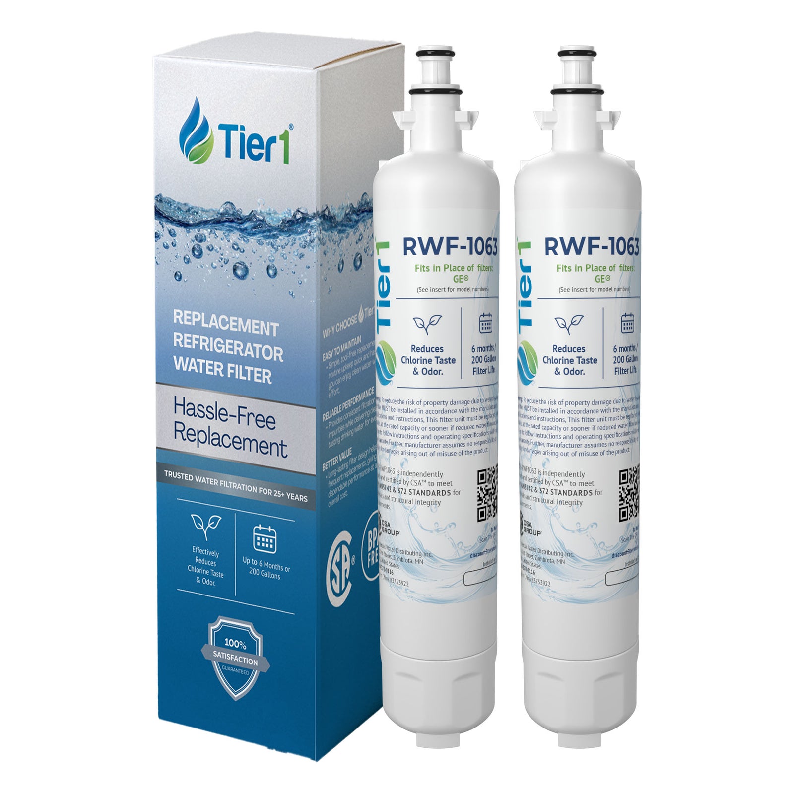 GE RPWF Comparable Refrigerator Water Filter Replacement By Tier1