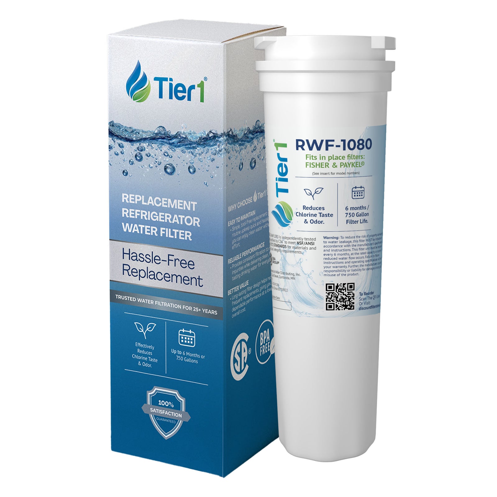 836848 Fisher & Paykel Comparable Refrigerator Water Filter Replacement By Tier1