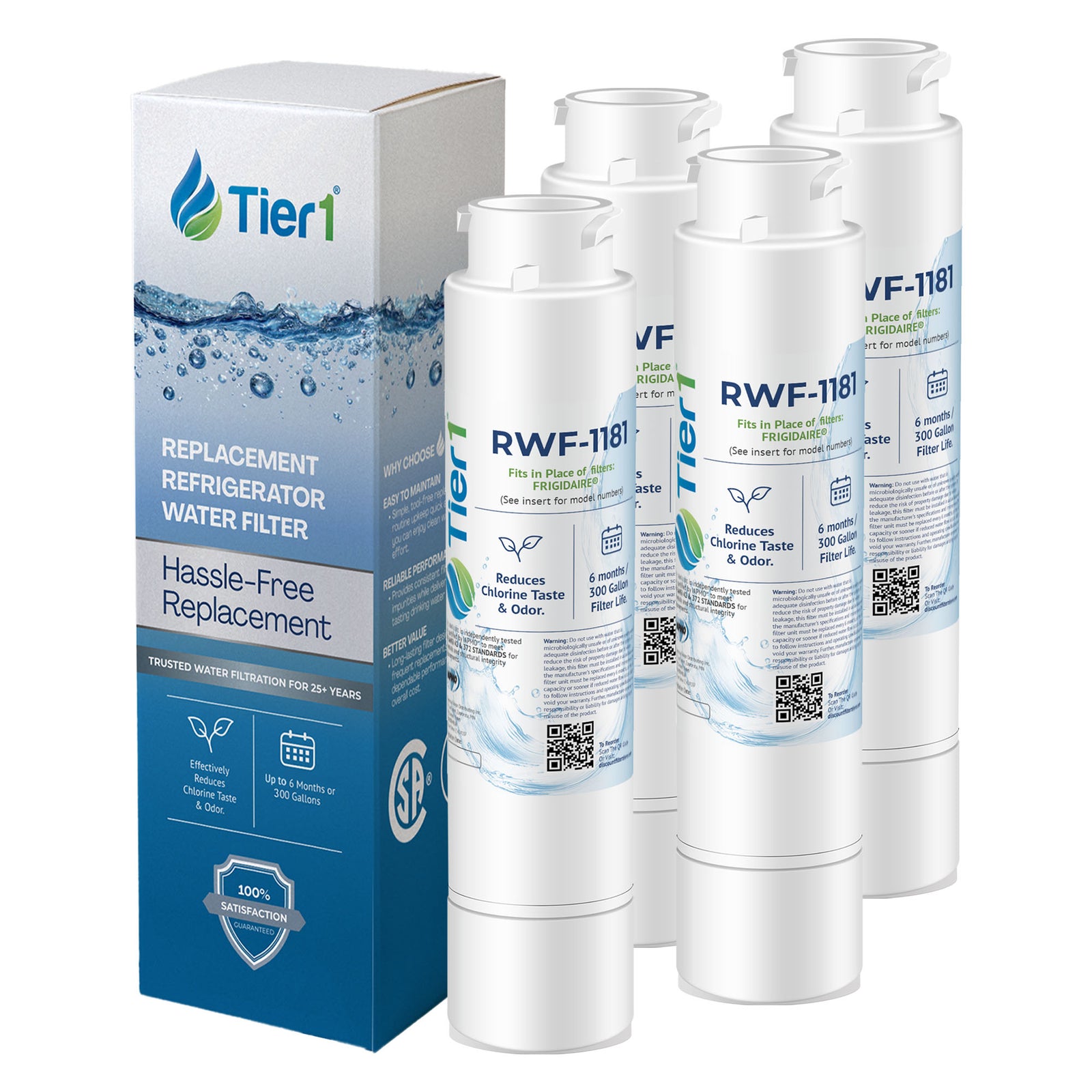 Frigidaire EPTWFU01 PureSource Ultra II Refrigerator Water Filter Comparable by Tier1