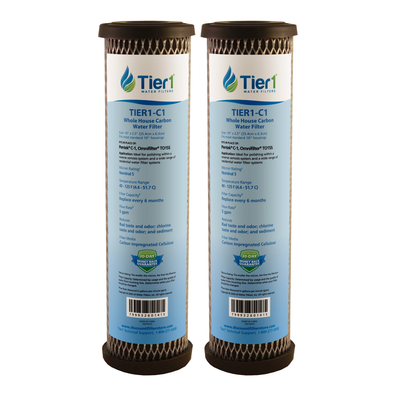 Pentek C1 Comparable Carbon Block Water Filter by Tier1