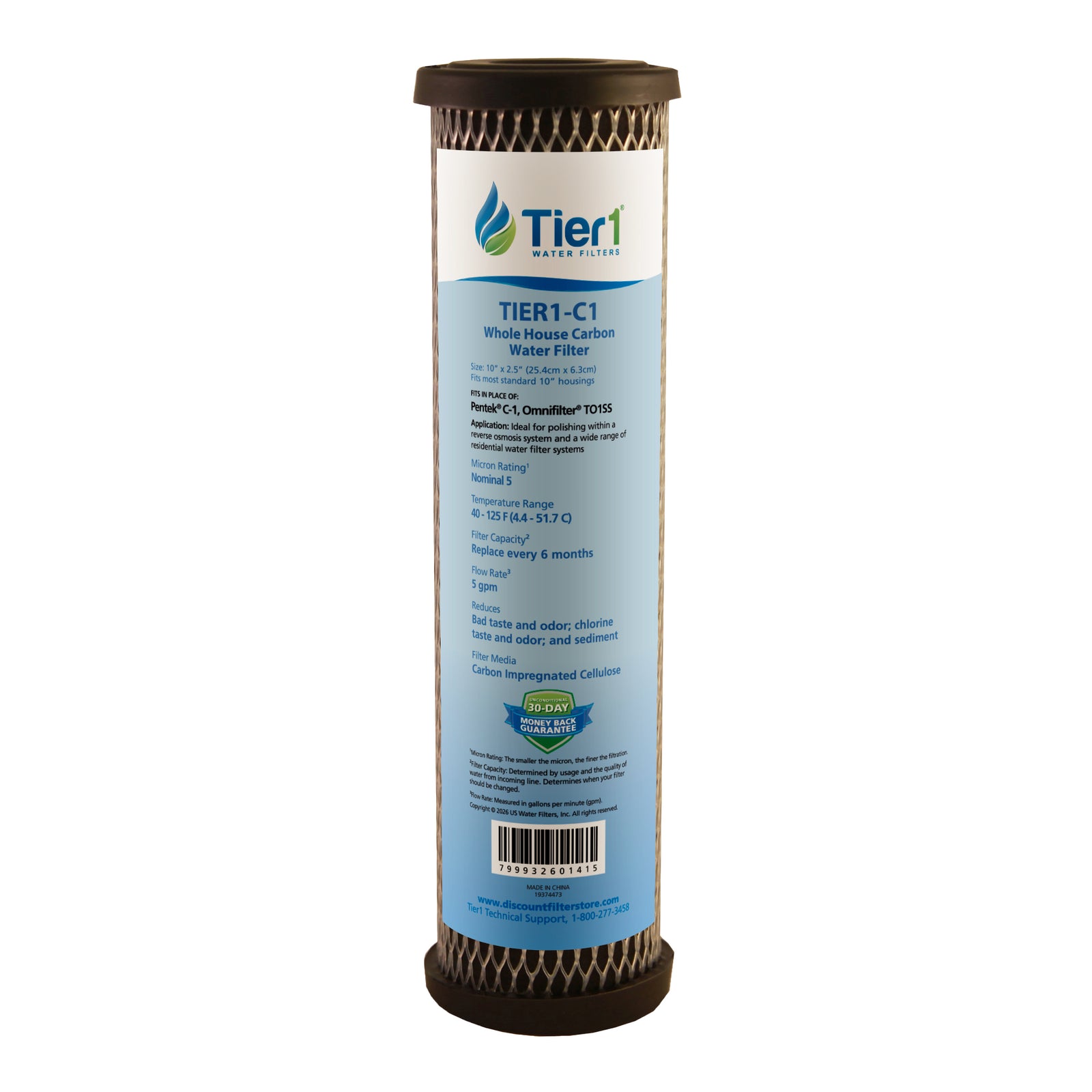 Pentek C1 Comparable Carbon Block Water Filter by Tier1