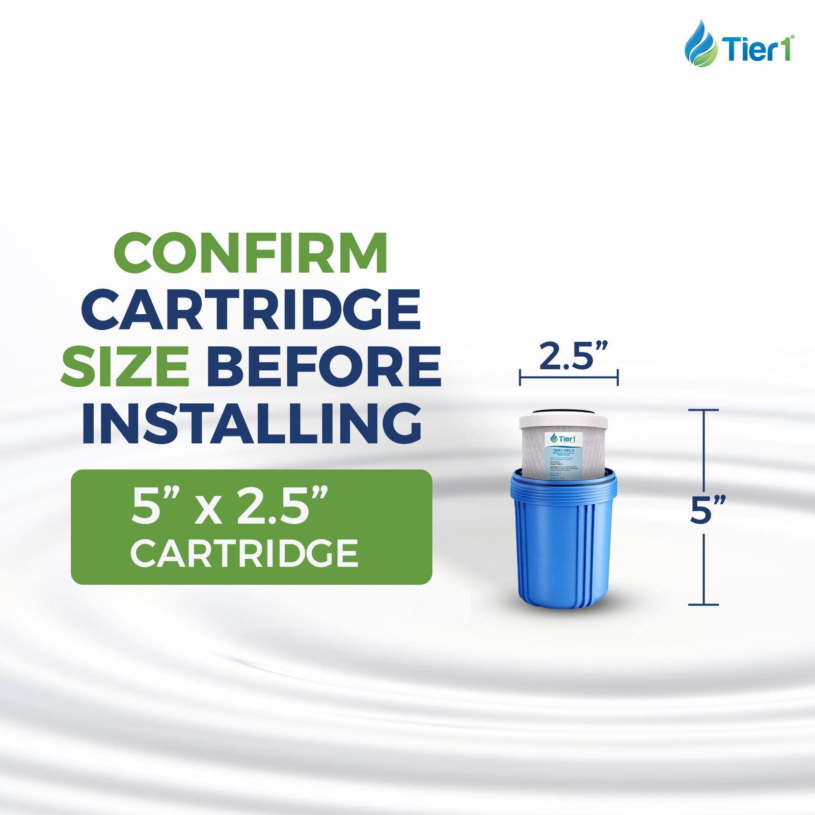 Pentek CBC-5 comparable 0.5 Micron 5 x 2.5 Water Filter by Tier1