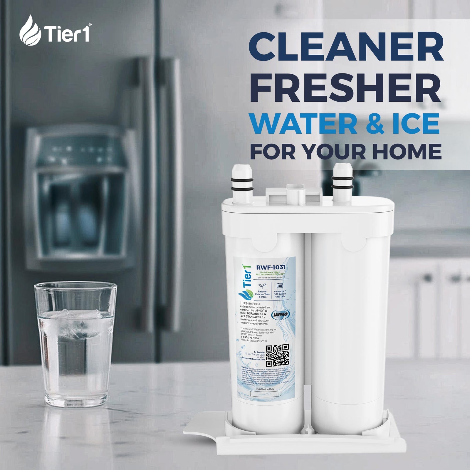 WF2CB Frigidaire PureSource2 Comparable Refrigerator Water Filter Replacement By Tier1 - Refrigerator Filters - 16.6 - DiscountFilterStore.com