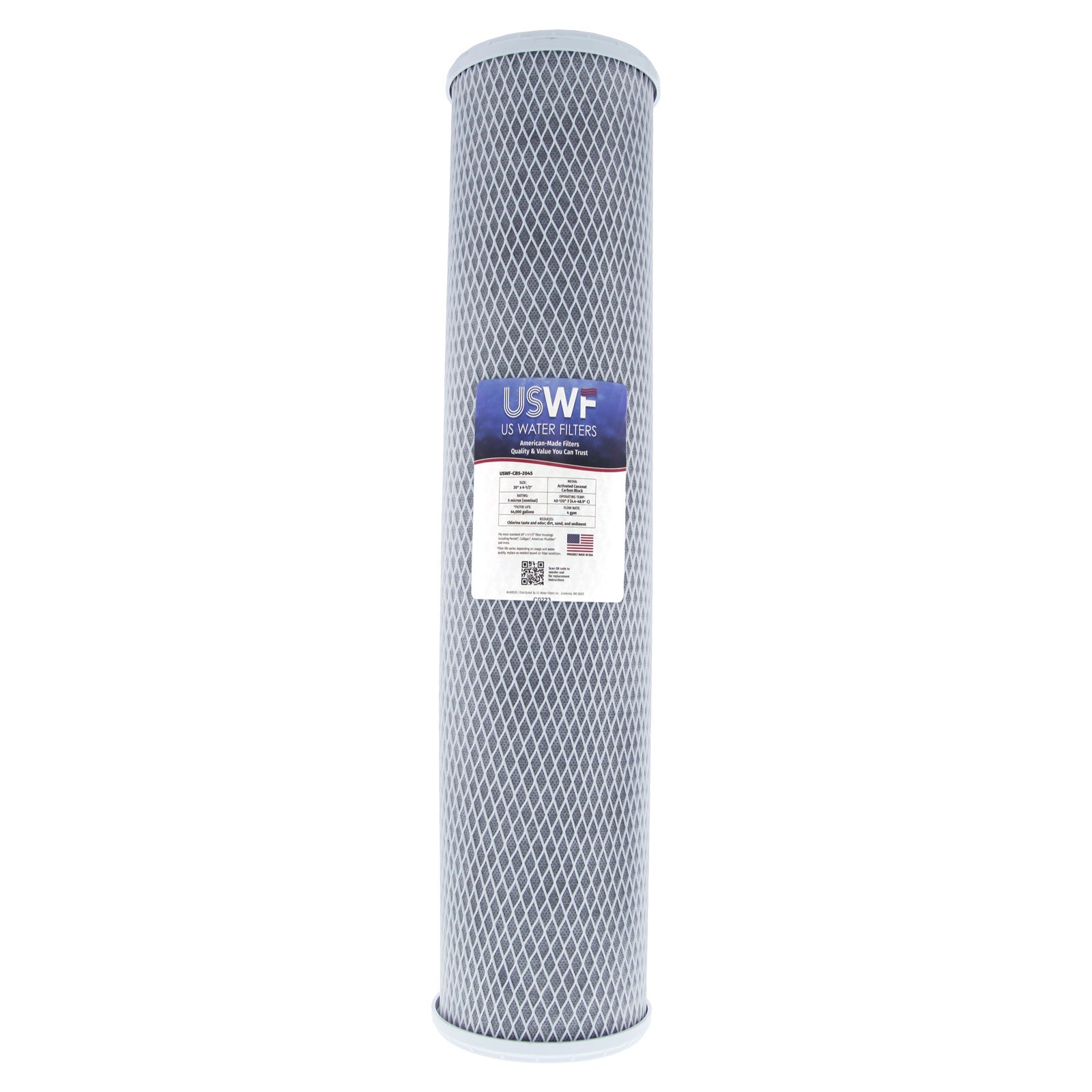 USWF CTO(Chlorine Taste And Odor) Reduction 2-Stage Whole House Water Filtration System, Sediment And CTO Reduction Carbon Block, 1" Inlet/Outlet - DiscountFilterStore.com