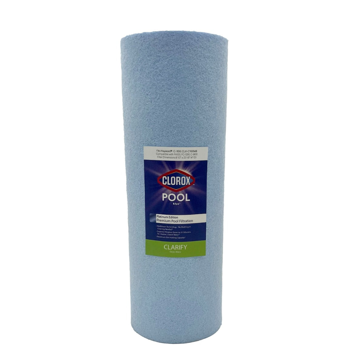 23-1/8 X 8-1/2 Clorox Platinum Edition Premium Pool Filter | Replacement for Hayward C-1100, Unicel C-8610, Pleatco PA100, Filbur FC-1290 - DiscountFilterStore.com