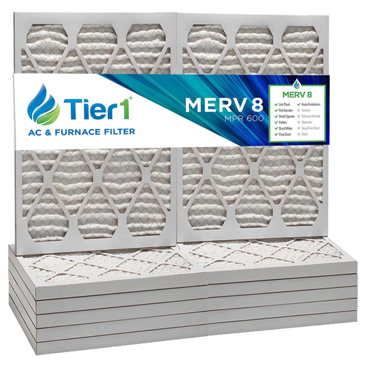 24x30x1 Merv 8 Universal Air Filter By Tier1 (6-Pack) - DiscountFilterStore.com