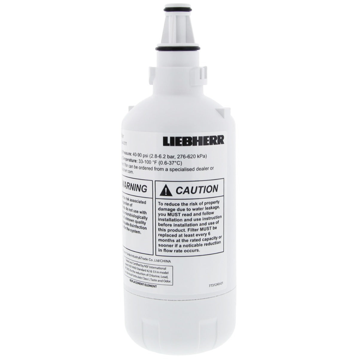 7440000 / 7440002 / 7440011 Liebherr Refrigerator Water Filter Front View- DiscountFilterStore.com