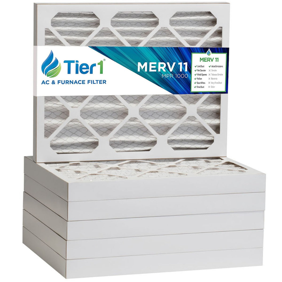 16x20x2 Merv 11 Universal Air Filter By Tier1 (6-Pack) - DiscountFilterStore.com