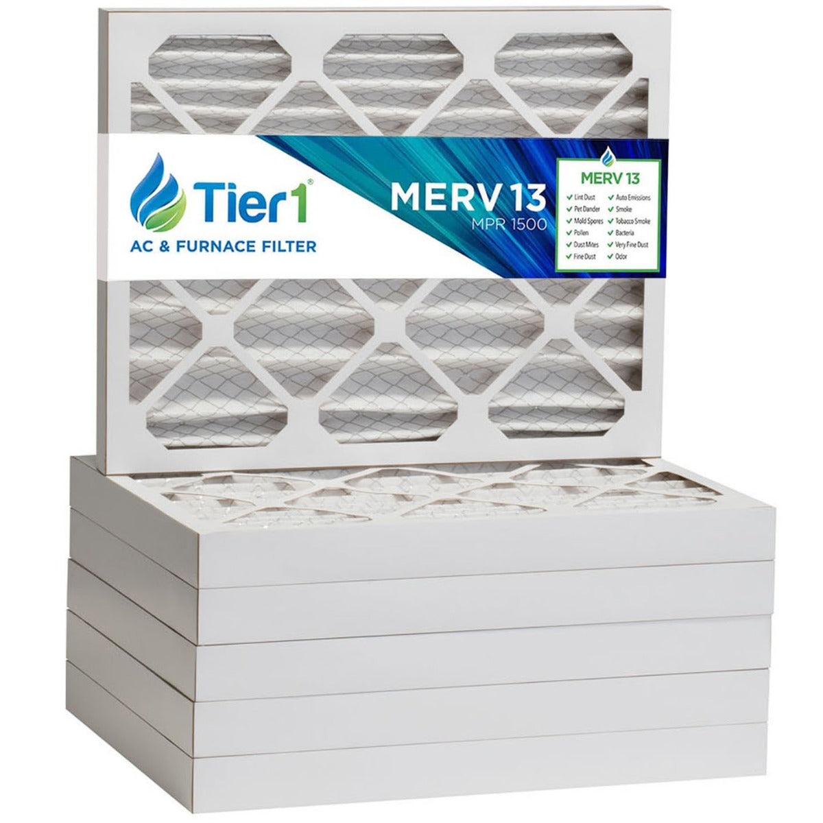 16x20x2 Merv 13 Universal Air Filter By Tier1 (6-Pack) - DiscountFilterStore.com