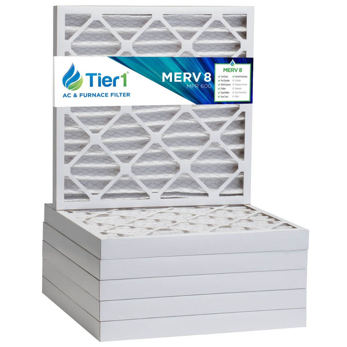 12x12x2 Merv 8 Universal Air Filter By Tier1 (6-Pack) - DiscountFilterStore.com