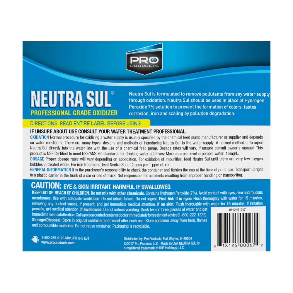 Pro Products Neutra Sul Peroxide Solution (HP22N) - DiscountFilterStore.com