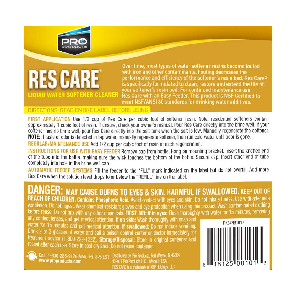 Pro Products Res Care Liquid Resin Cleaning Solution (1 Gallon, #RK41N) - Parts and Accessories - 24.49 - DiscountFilterStore.com