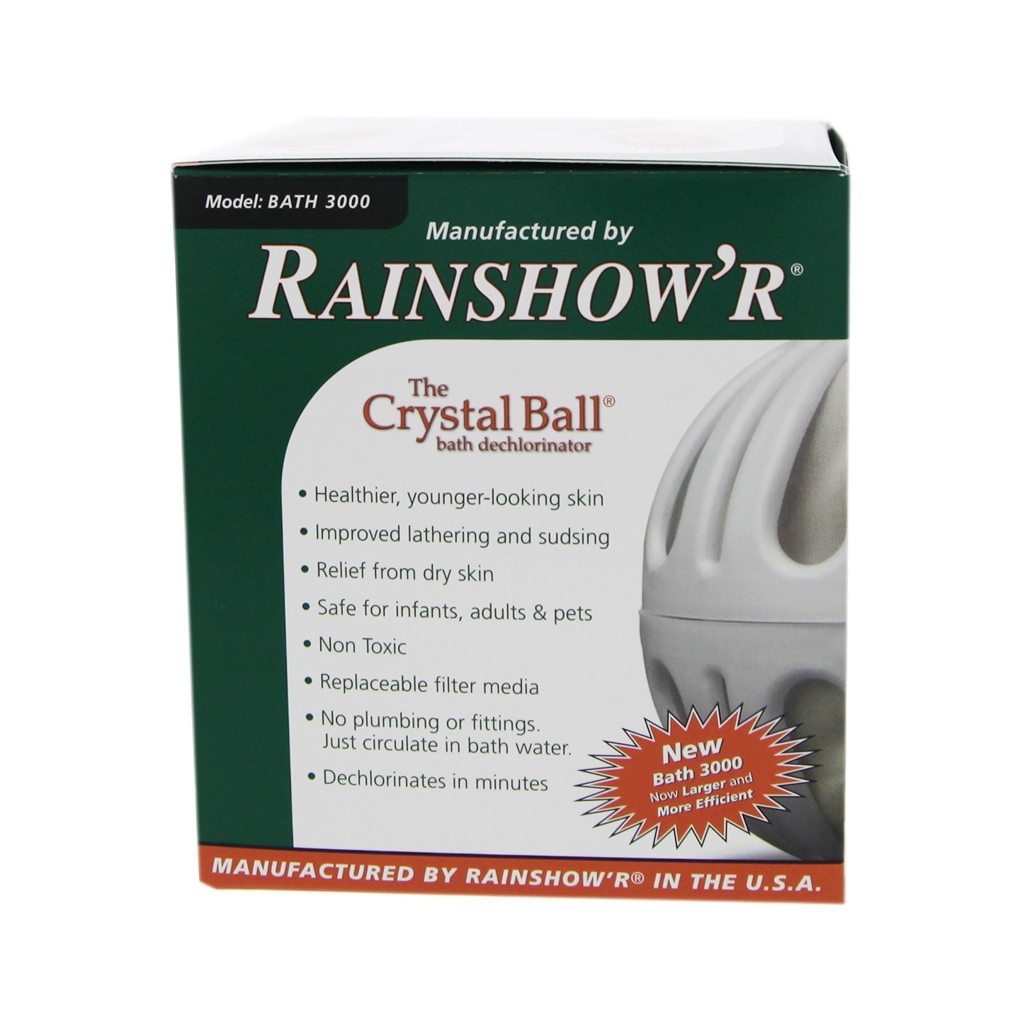 Rainshower BATH-3000 Crystal Ball Bath Dechlorinator - DiscountFilterStore.com