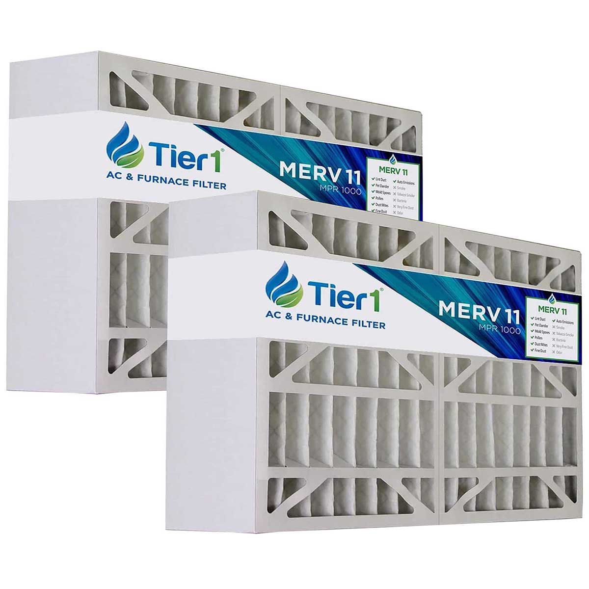 Tier1 brand replacement for White-Rodgers FR1400-401 - 16 x 28 x 6 - MERV 11 (2-Pack) - DiscountFilterStore.com