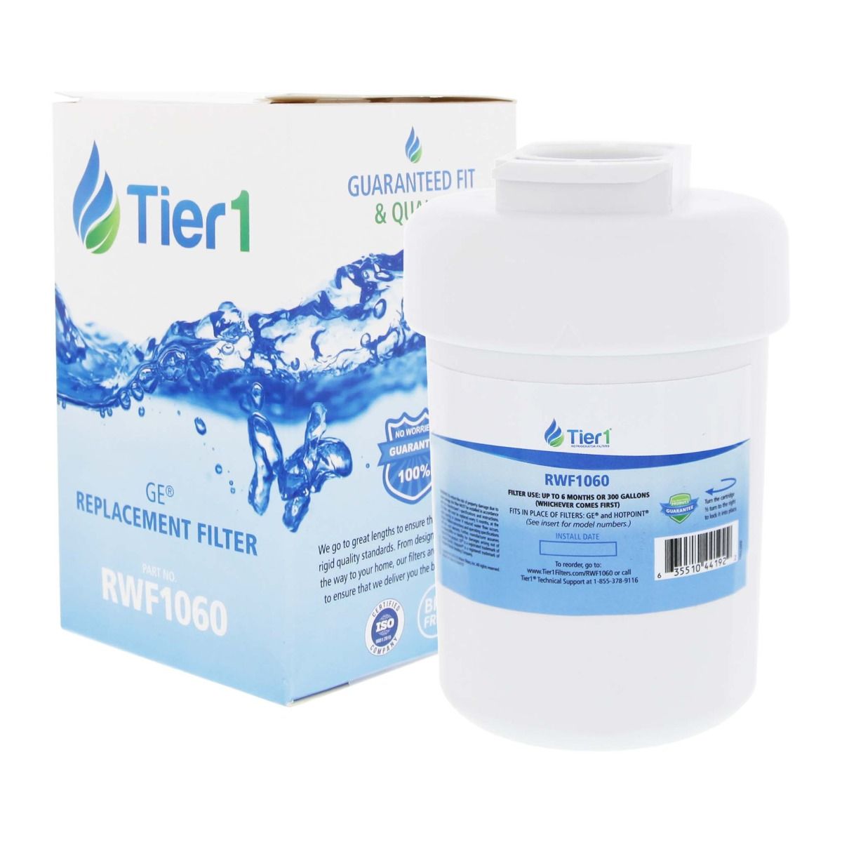 MWF GE SmartWater Refrigerator Water Filter Replacement by Tier1 Filter and Box - DiscountFilterStore.com