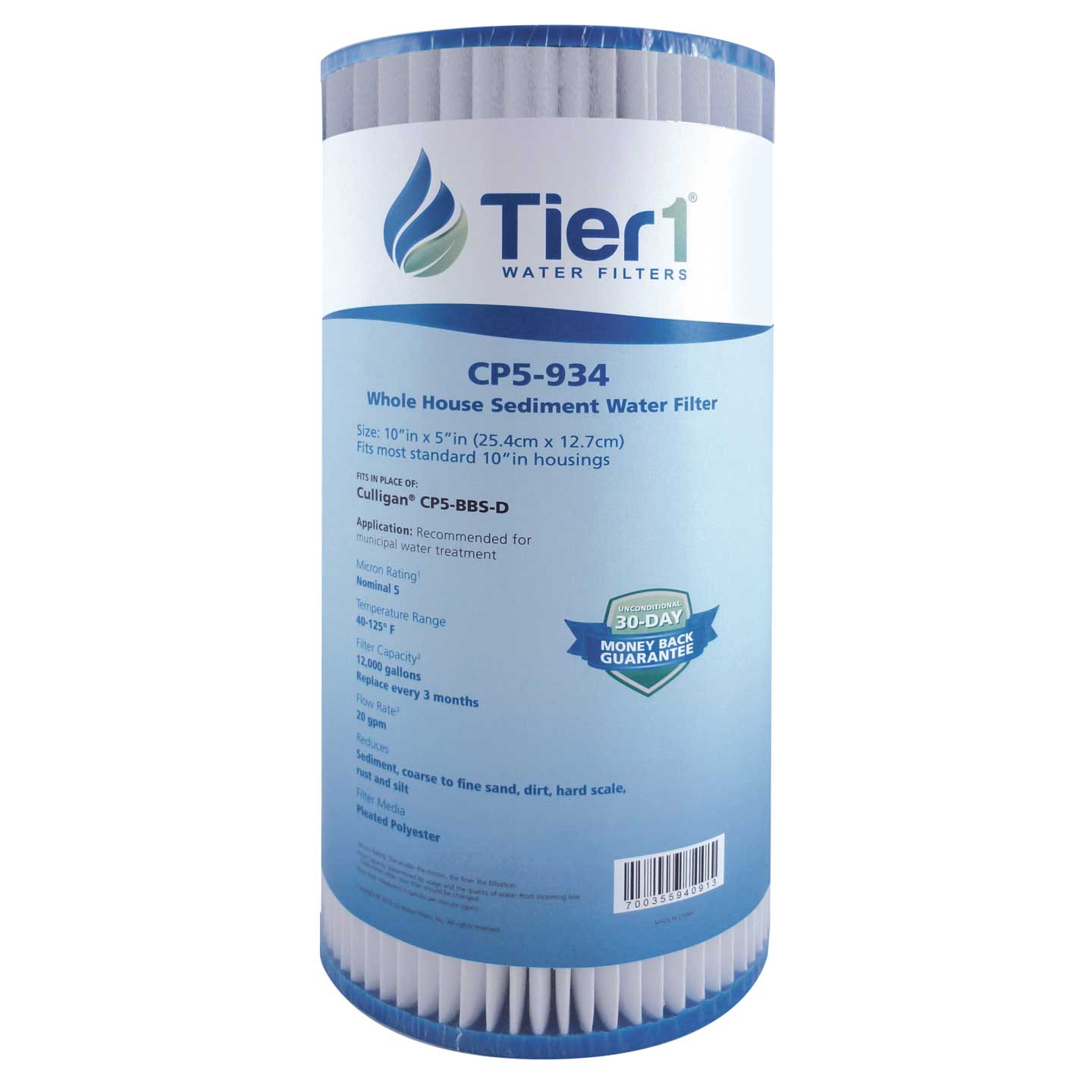 CP5-BBS-D Culligan Comparable Whole House Sediment Water Filter by Tier1 - DiscountFilterStore.com