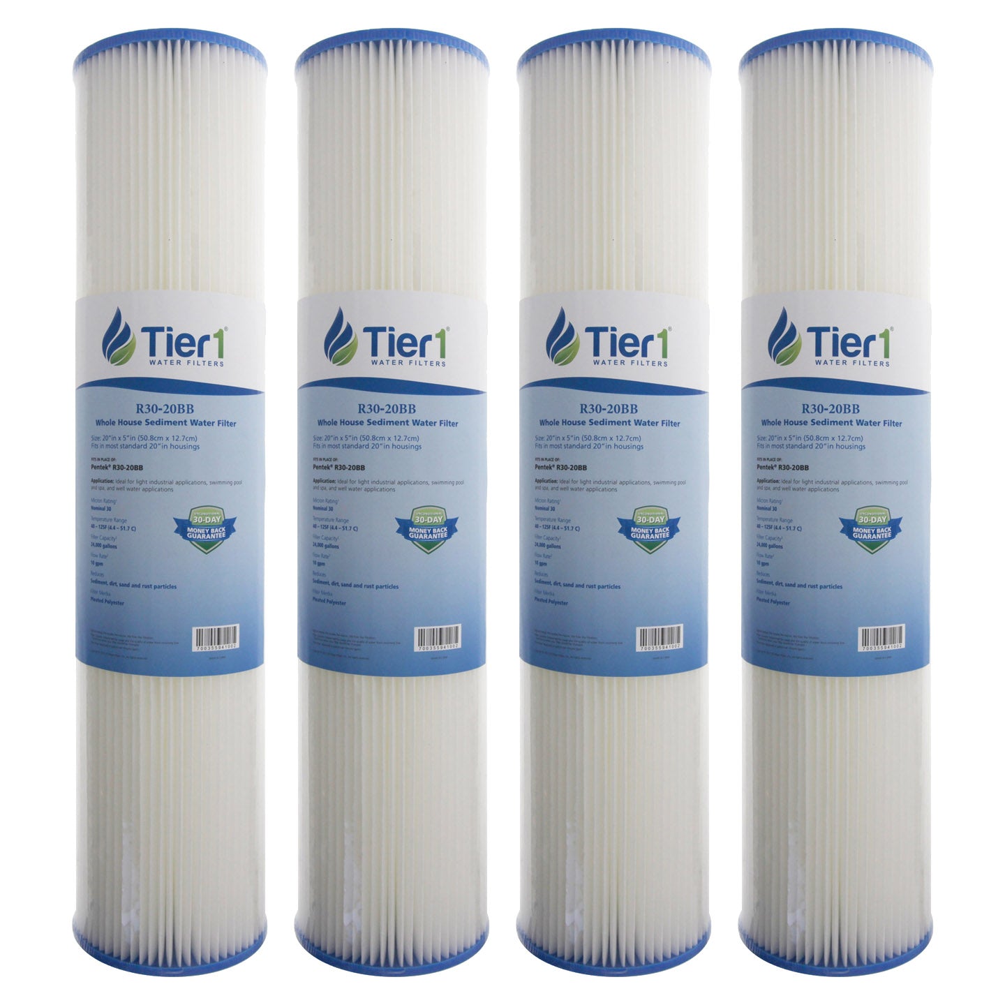 R30-20BB Pentek Comparable Whole House Sediment Water Filter by Tier1 - DiscountFilterStore.com