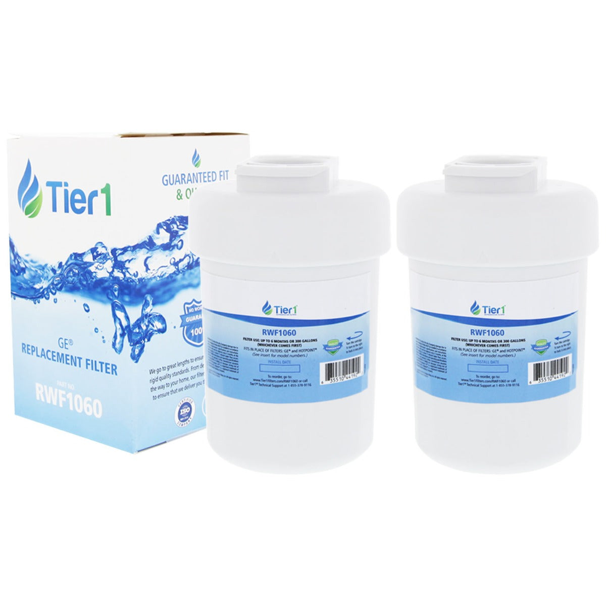 MWF GE SmartWater Refrigerator Water Filter Replacement by Tier1 2 Pack - DiscountFilterStore.com