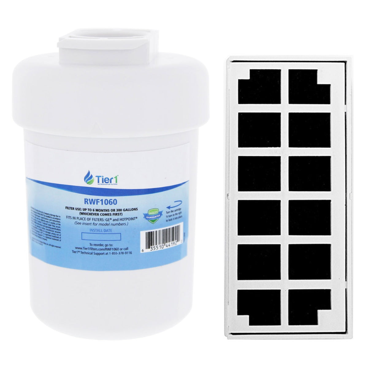 GE MWF & Odorfilter Comparables Refrigerator Water & Air Filter Combo by Tier1 - DiscountFilterStore.com