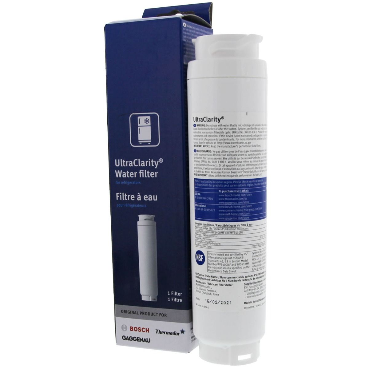 9000 077104 Bosch UltraClarity REPLFLTR10 Refrigerator Water Filter - DiscountFilterStore.com