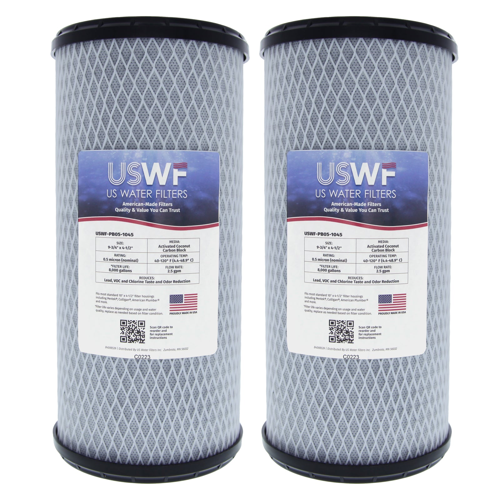 USWF Lead Reducing Carbon Block Filter 0.5 Micron 10"x4.5" - Whole House Cartridges - 56.01 - DiscountFilterStore.com