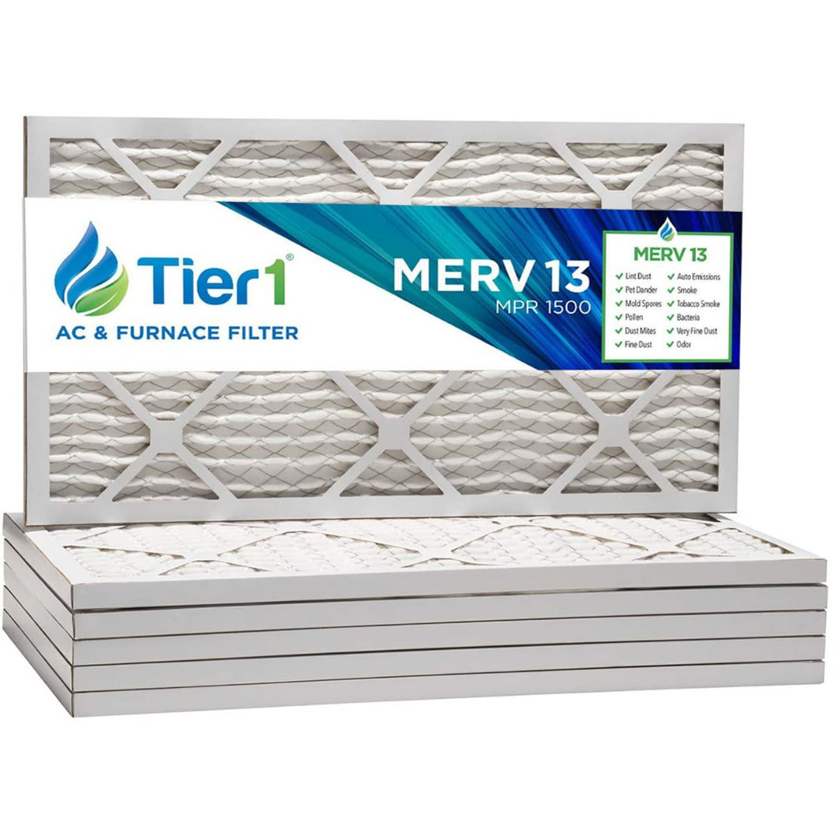 10x24x1 Merv 13 Universal Air Filter By Tier1 (6-Pack) - DiscountFilterStore.com