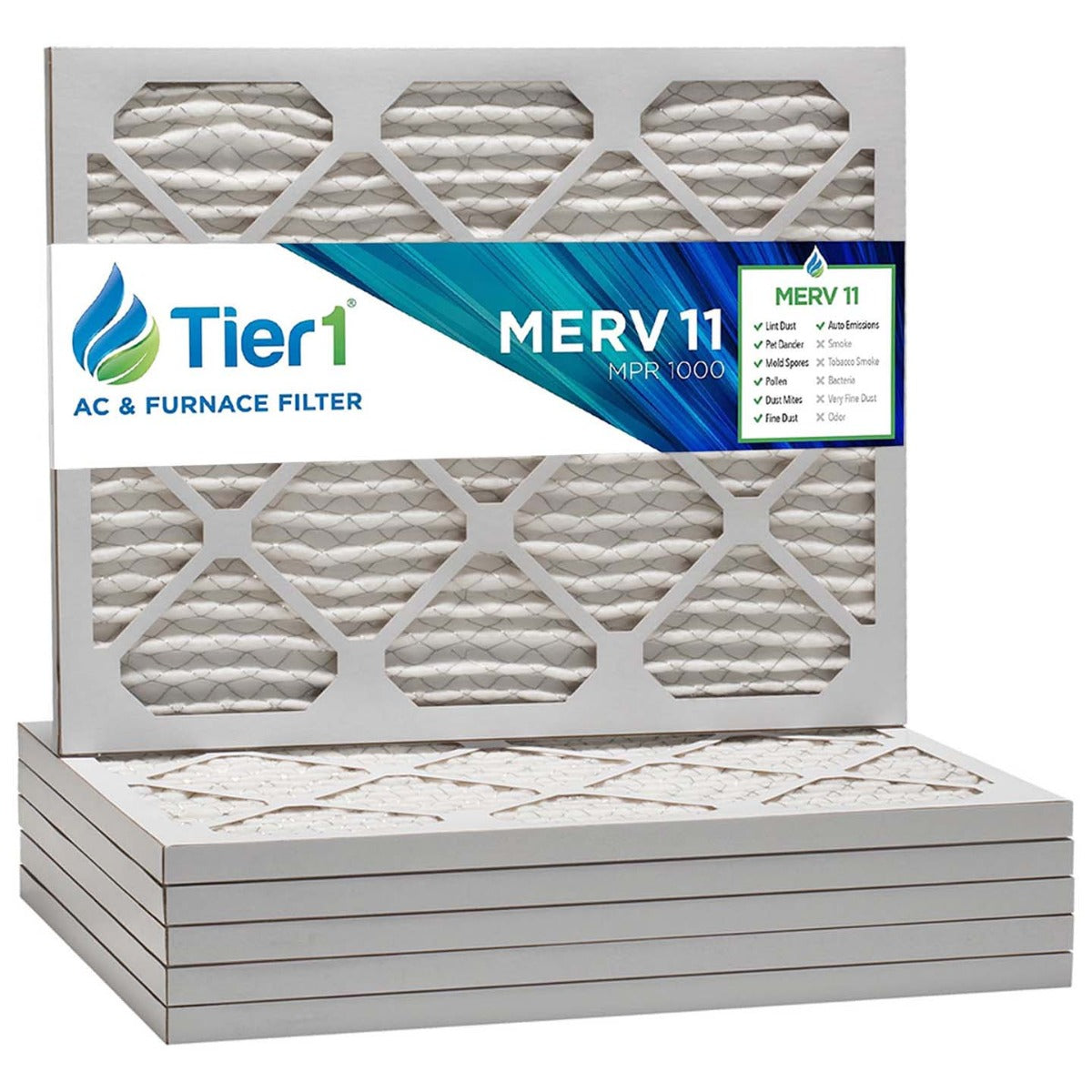 22x24x1 Merv 11 Universal Air Filter By Tier1 (6-Pack) - DiscountFilterStore.com
