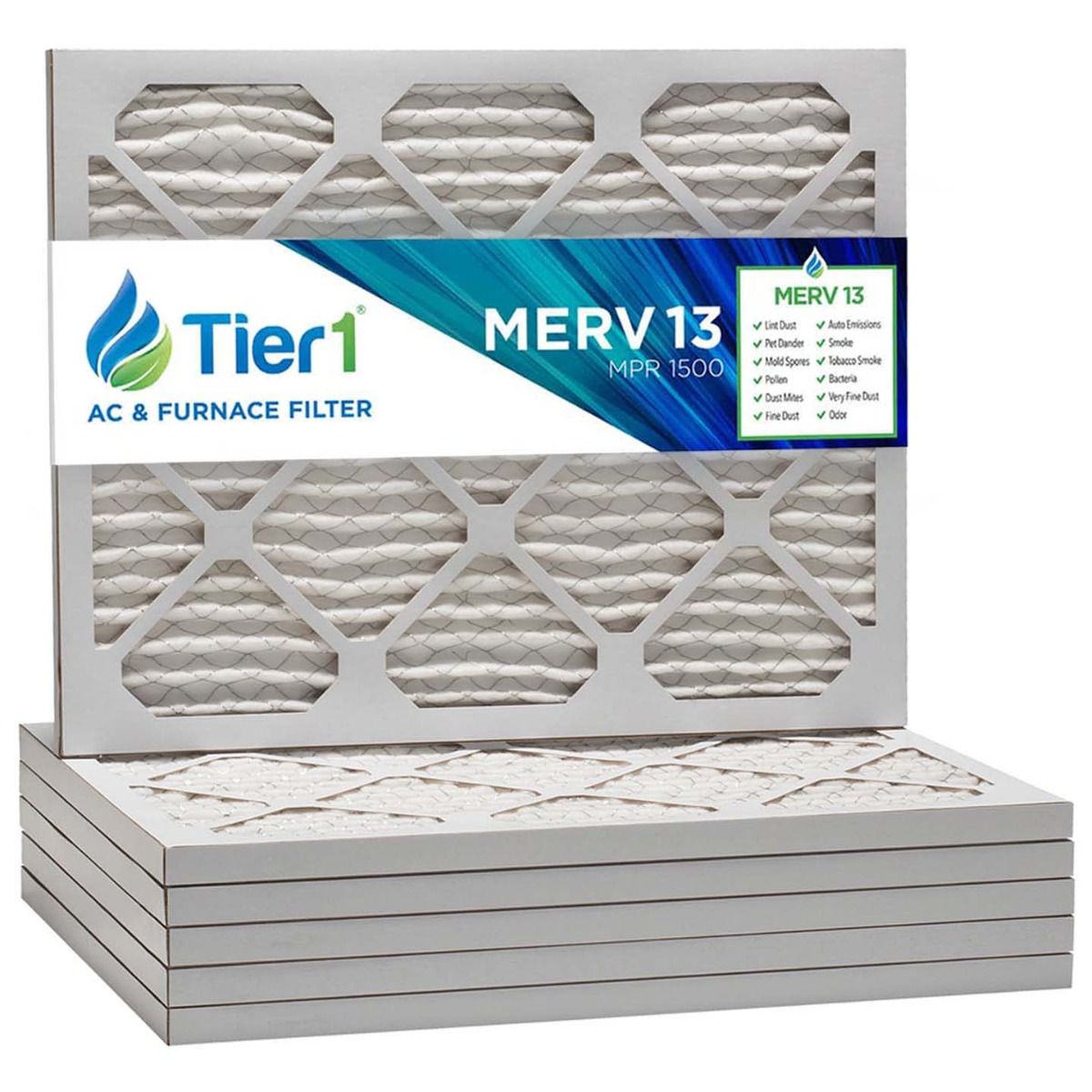16x20x1 Merv 13 Universal Air Filter By Tier1 (6-Pack) - DiscountFilterStore.com