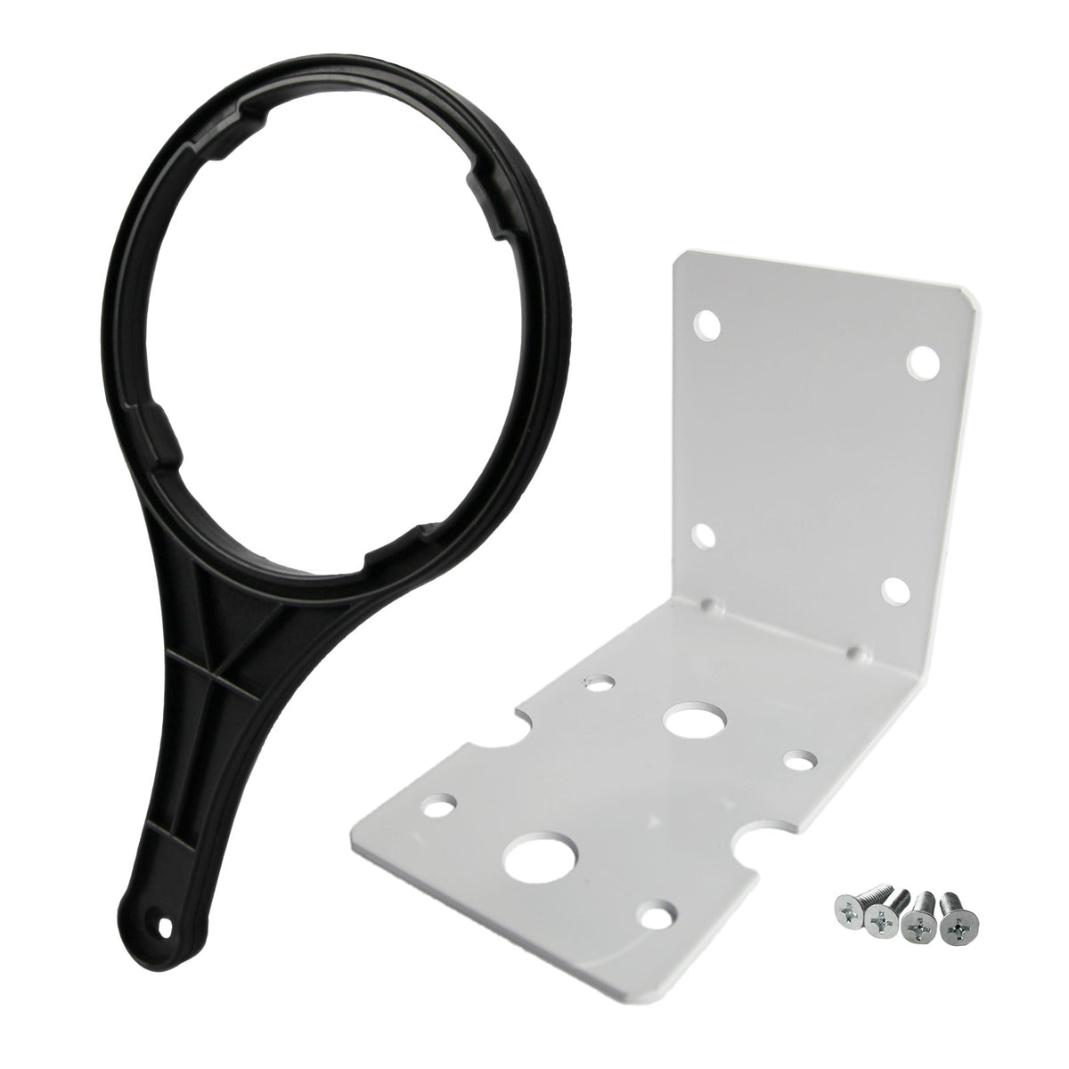 USWF Big Blue 4.5"x10" Heavy Duty Whole House Filter Housing, 3/4" NPT Inlet/Outlet Includes Mounting Bracket & Wrench - DiscountFilterStore.com