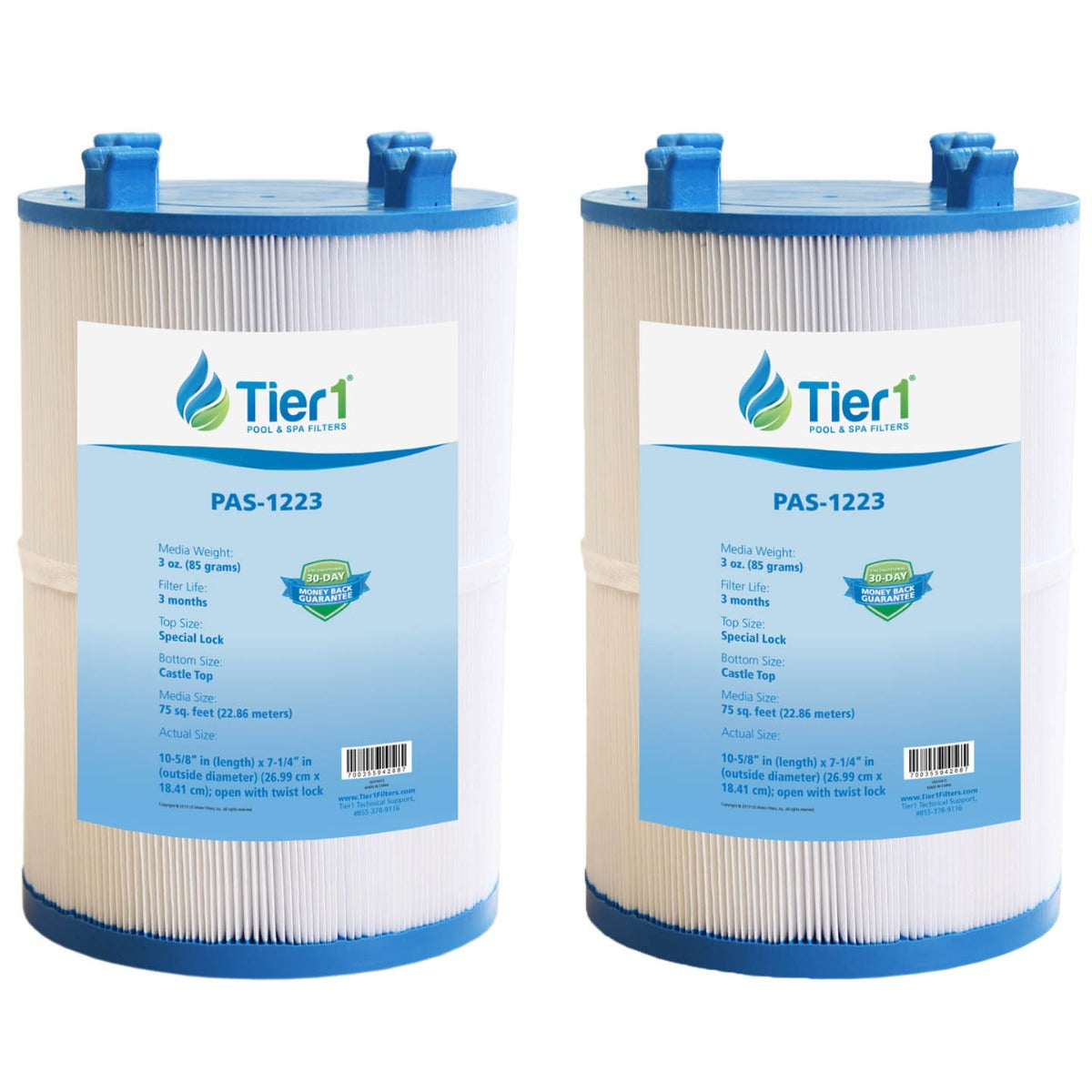 10-5/8 x 7-1/4 Inch Tier1 Brand Replacement Spa Filter For Dimension One Spas