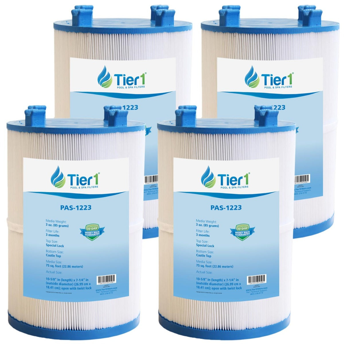 10-5/8 x 7-1/4 Inch Tier1 Brand Replacement Spa Filter For Dimension One Spas