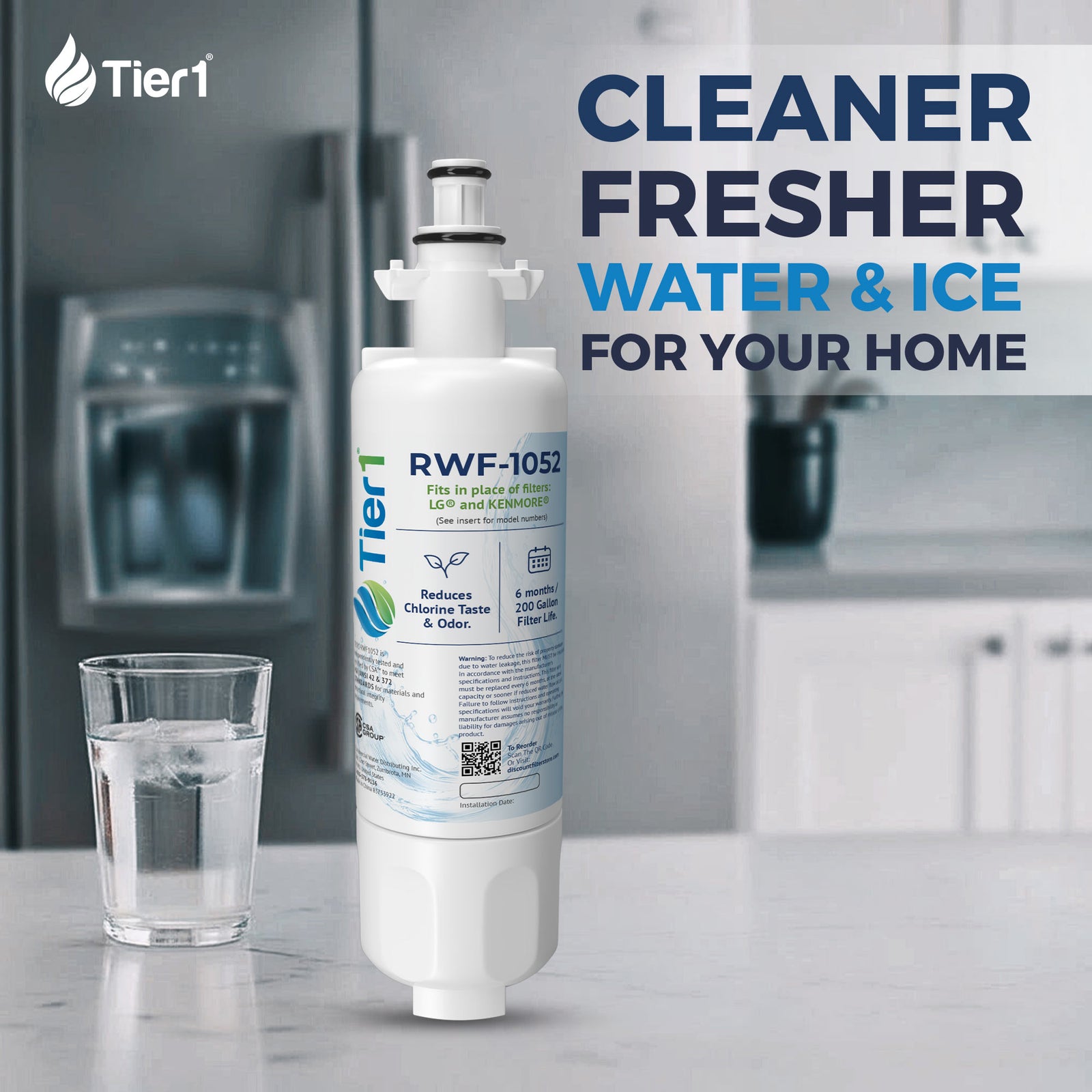 LT700P LG Comparable Refrigerator Water Filter Replacement By Tier1