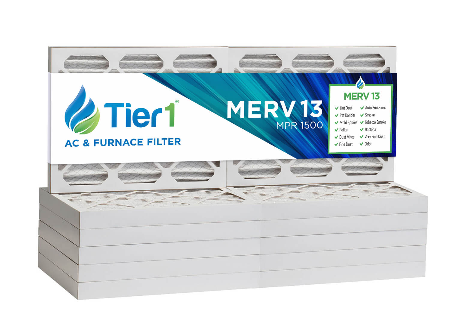 16x30x2 Merv 13 Universal Air Filter By Tier1 (6-Pack) - DiscountFilterStore.com