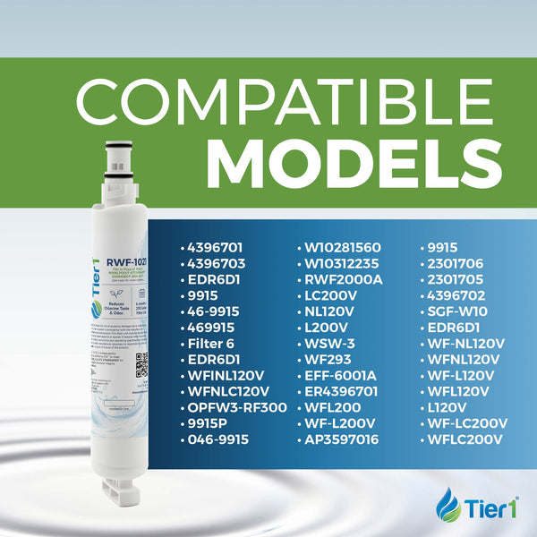 EDR6D1 EveryDrop 4396701 Whirlpool Comparable Refrigerator Water Filter Replacement By Tier1 - Refrigerator Filters - 9.95 - DiscountFilterStore.com