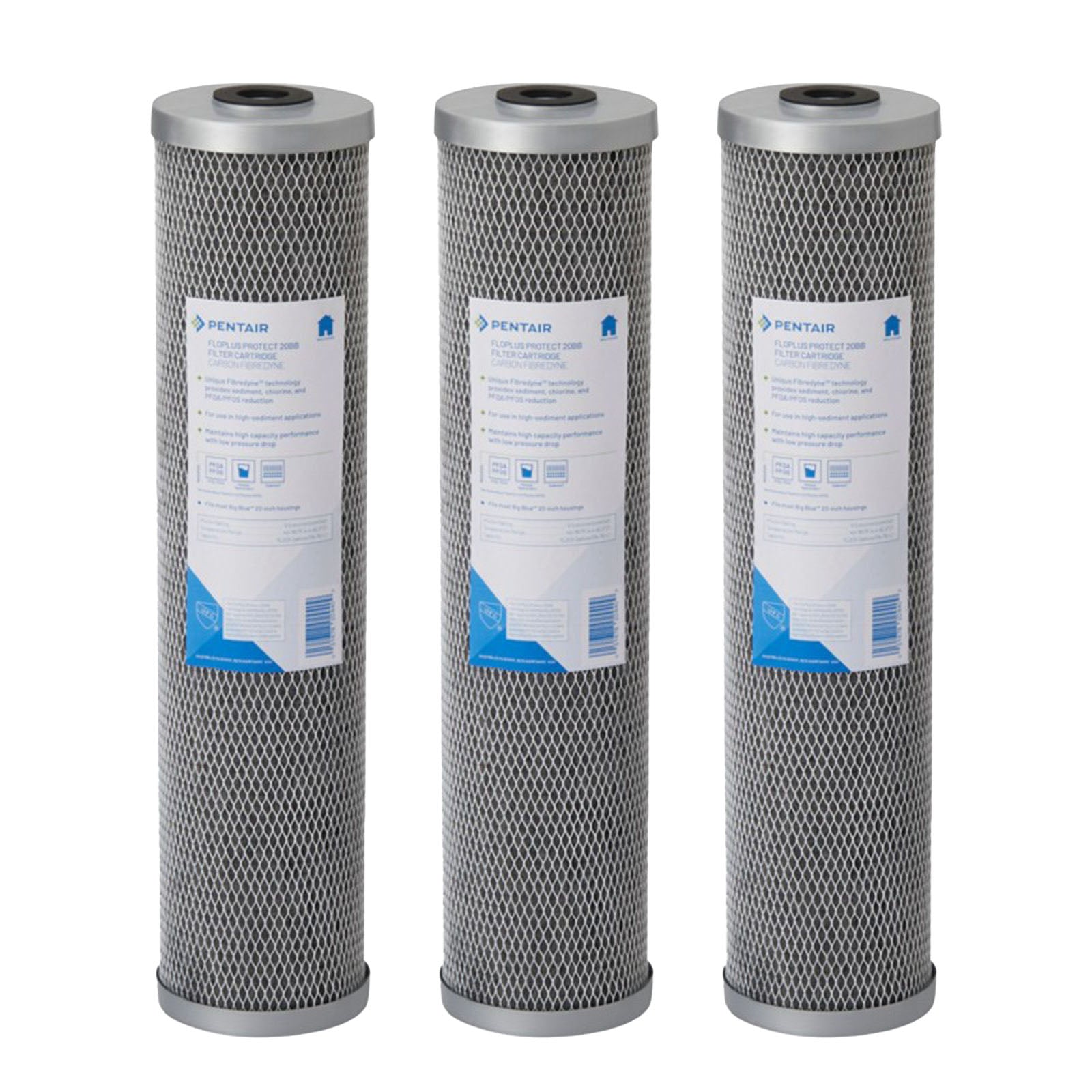 FloPlus Protect 20BB Pentek Replacement Carbon Block Filter Cartridge for PFOA/PFOS reduction - DiscountFilterStore.com