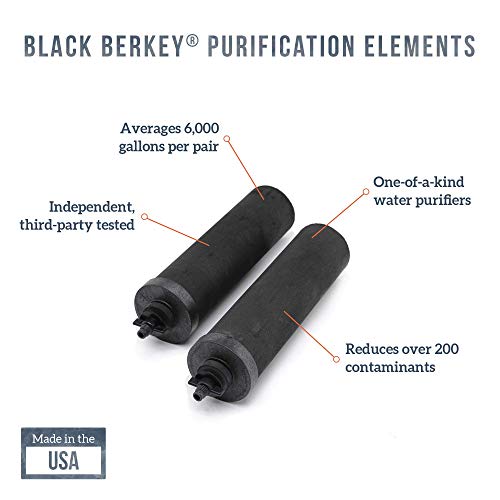 Black Berkey Water Filtration Elements - Countertop & Faucet Filters - 166.0 - DiscountFilterStore.com