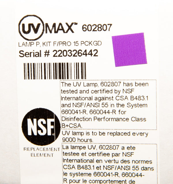 602807 Viqua Water Disinfection System UV Lamp - Whole House Systems - 182.0 - DiscountFilterStore.com
