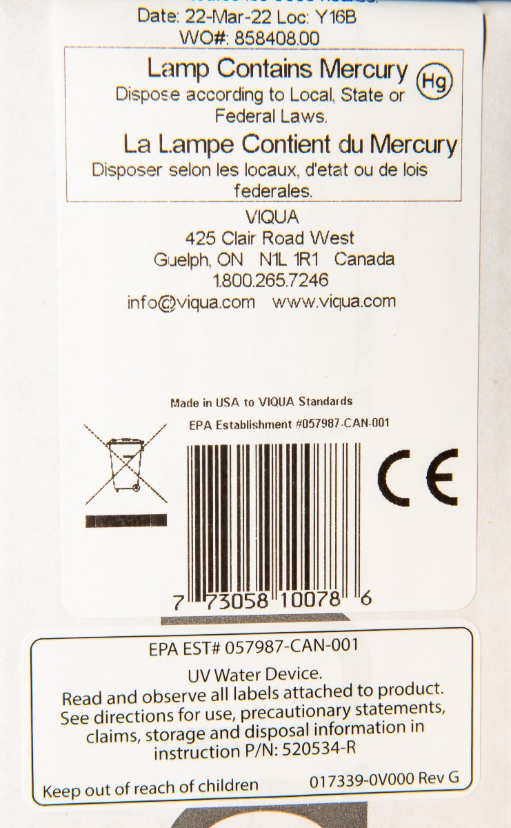 602810-103 Lamp/ Quartz Sleeve Combo Pack by Viqua - DiscountFilterStore.com