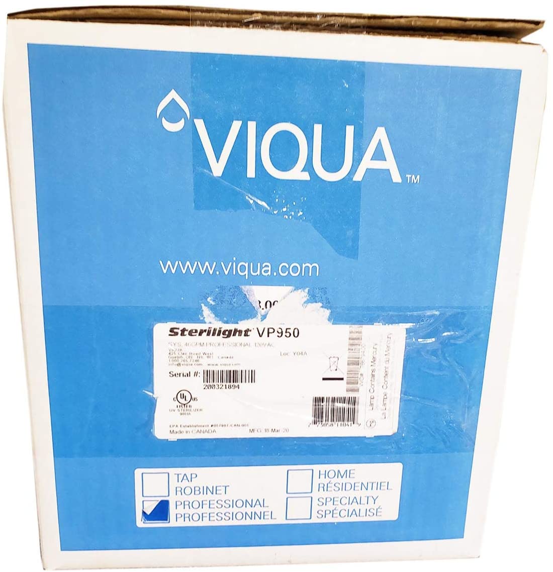 Viqua VP950 UltraViolet Water Disinfection System (34 gpm) - DiscountFilterStore.com
