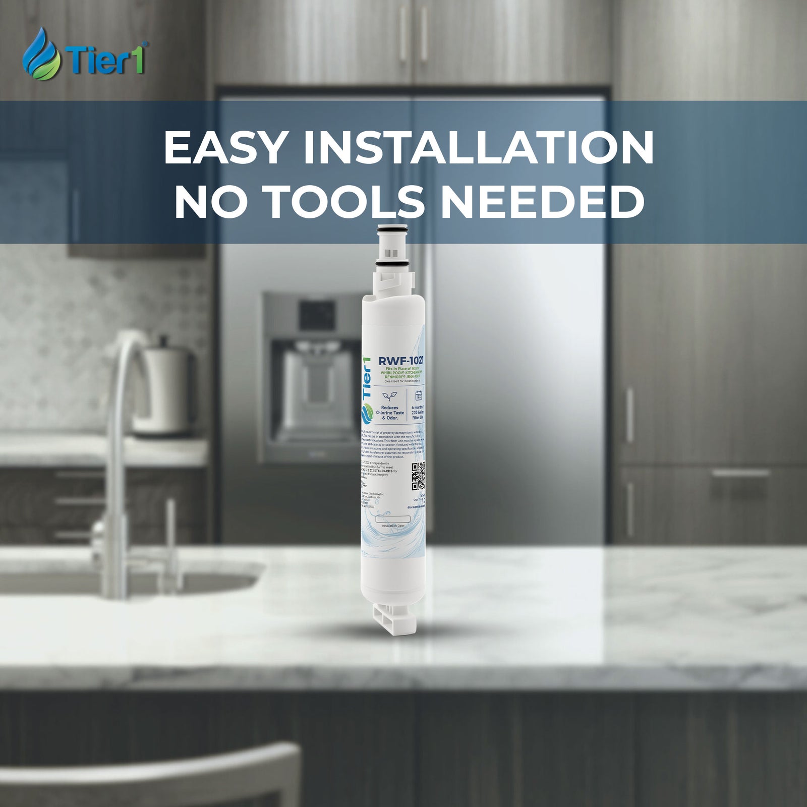 EDR6D1 EveryDrop 4396701 Whirlpool Comparable Refrigerator Water Filter Replacement By Tier1 - Refrigerator Filters - 9.95 - DiscountFilterStore.com