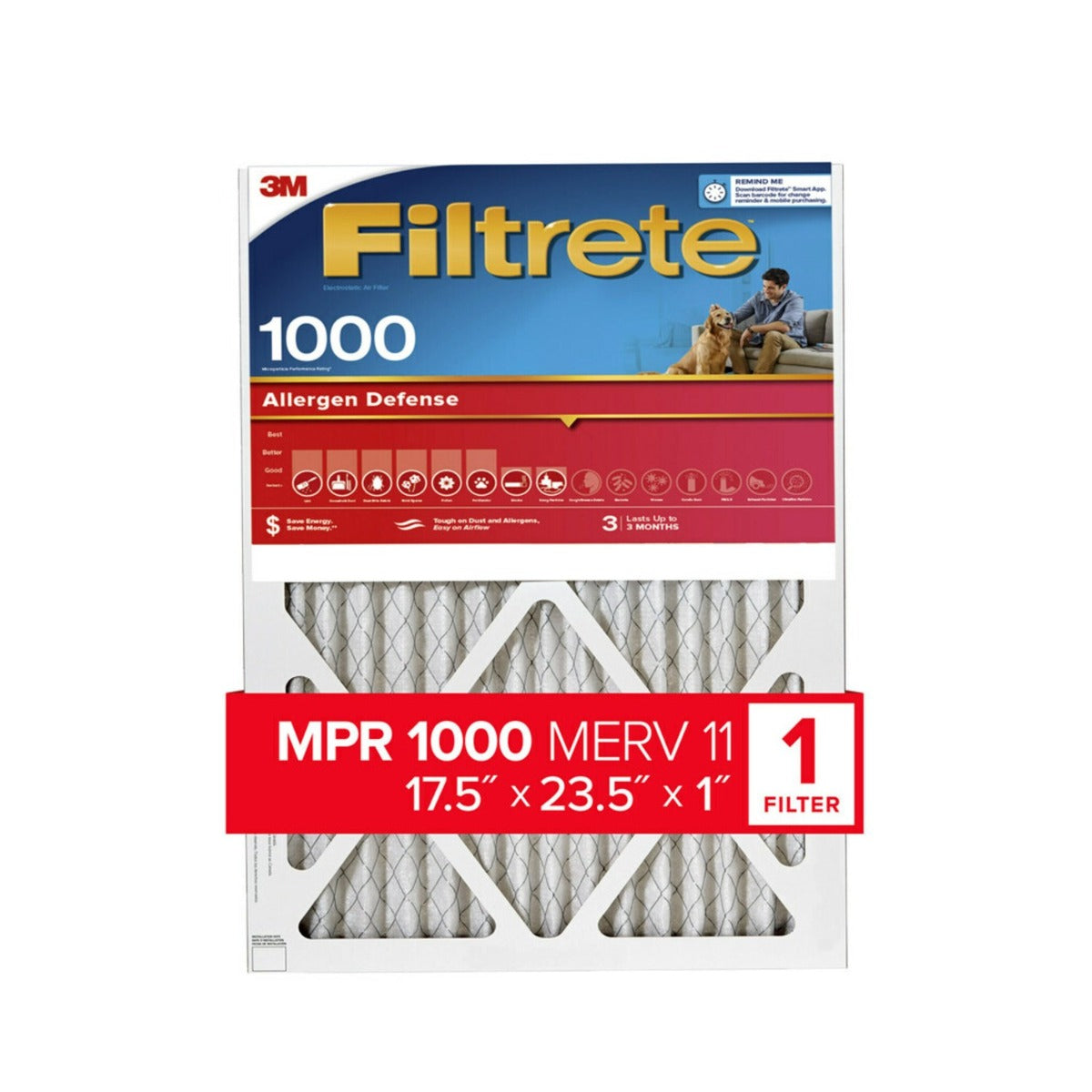 3M Filtrete 1000 Micro Allergen & Dust Defense Filter - 17.5x23.5x1 - DiscountFilterStore.com