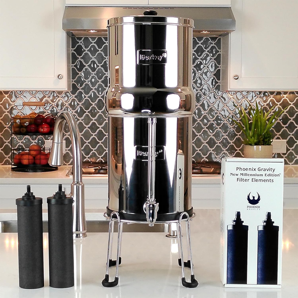 BERKEY-PGF9-2 next to Berkey Gravity Filter System