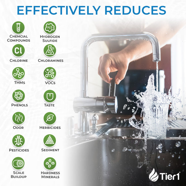 Tier1 32,000 Grain Water Softener & Chloramine Reduction Bundle - Water Softener plus 300,000 Gallons of Enhanced Performance for Clean, Fresh Water - Whole House Systems - 804.86 - DiscountFilterStore.com