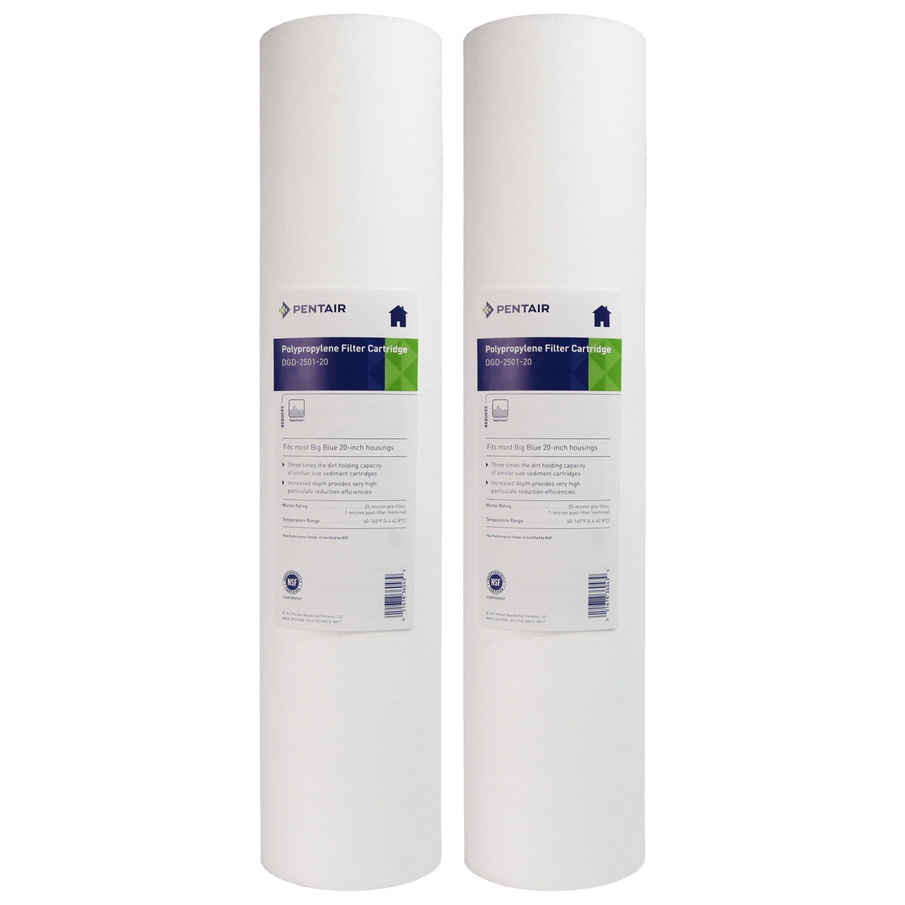 DGD-2501-20 Pentek Whole House Replacement Sediment Filter Cartridge