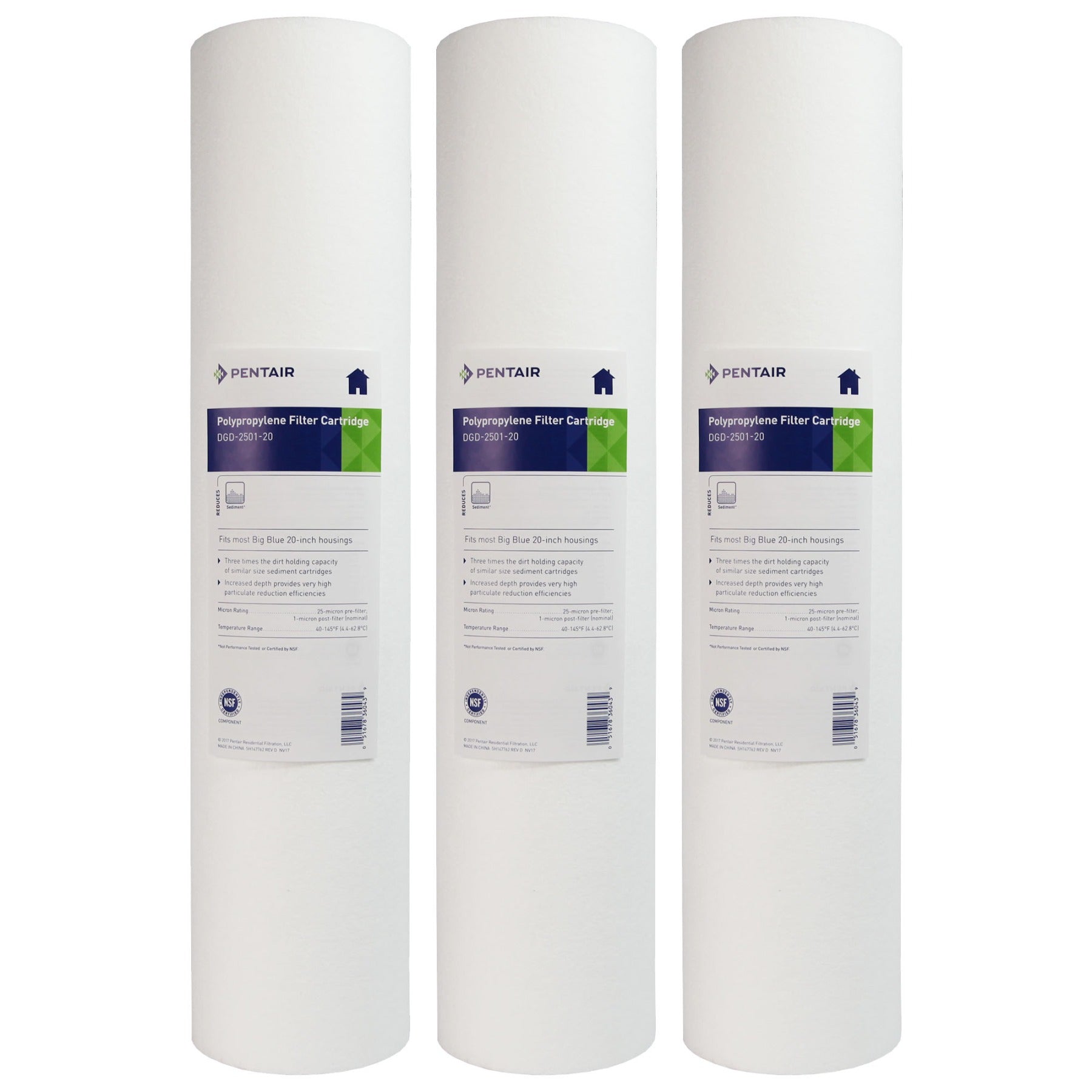 DGD-2501-20 Pentek Whole House Replacement Sediment Filter Cartridge